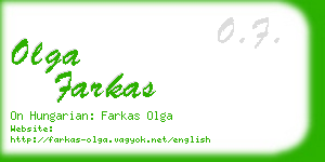 olga farkas business card